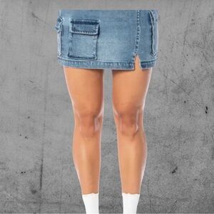 NWT Juicy Couture Cargo Jean Skirt Size